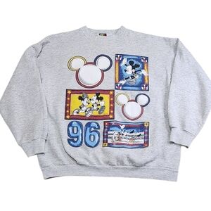 Disney Vintage Jerry Leigh 1996 Mickey Unlimited Olympics Crewneck Sweatshirt